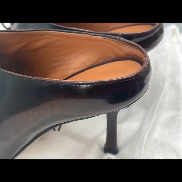 Maryam Almalki Women's Jane Lace Up Pointed Toe Brown Leather Mules EU Size 39 - Picture 10 of 16